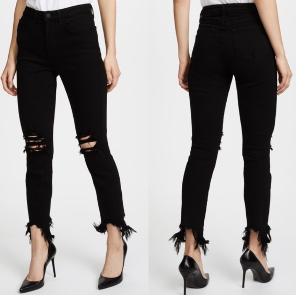 L'AGENCE Highline High Rise Skinny Jeans Destruct